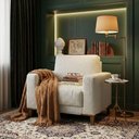 Ver imagem 6 de Poltrona Decorativa Oasis Pes Madeira Boucle Tce 1010 Moll