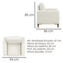 Ver imagem 3 de Poltrona Decorativa Oasis Pes Madeira Boucle Tce 1010 Moll