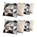 Ver imagem 1 de Capas de Almofadas Decorativas 8 Unidades Com Ziper:KCT08117