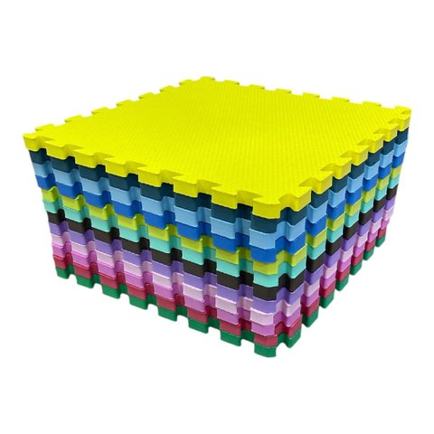 Kit 8 Tatame Eva Linha Premium 50x50x2cm 20mm Colorido