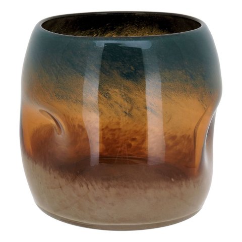 Vaso Decorativo Enfeite Casa Vidro 17x18x18cm Color