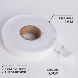 Feltro Adesivo em Rolo 10mts Branco - 4