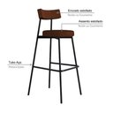 Ver imagem 3 de Banqueta Alta Stout Ae: 100 / Aa: 75cm C/04 Un. Bqst7510.4 Courino Whisky Courino Whisky