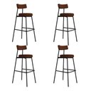 Ver imagem 1 de Banqueta Alta Stout Ae: 100 / Aa: 75cm C/04 Un. Bqst7510.4 Courino Whisky Courino Whisky