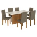 Ver imagem 2 de Conjunto Mesa de Jantar 170cm com 6 Cadeiras Multimóveis Cr50209 Freijó/off White/cacau