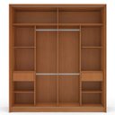 Ver imagem 4 de Guarda Roupa Casal com 2 Portas de Correr 2 Gavetas e Espelho 240849 Linha Porto Politorno Móveis