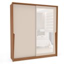Ver imagem 3 de Guarda Roupa Casal com 2 Portas de Correr 2 Gavetas e Espelho 240849 Linha Porto Politorno Móveis