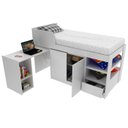 Ver imagem 3 de Cama Infantil Multifuncional Com Escrivaninha CM8021 Branco Tecno Mobili