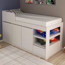 Ver imagem 4 de Cama Infantil Multifuncional Com Escrivaninha CM8021 Branco Tecno Mobili