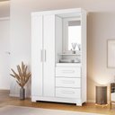 Ver imagem 2 de Guarda-roupa 2 Portas Nt 5170 Branco - Notável