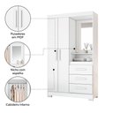 Ver imagem 3 de Guarda-roupa 2 Portas Nt 5170 Branco - Notável