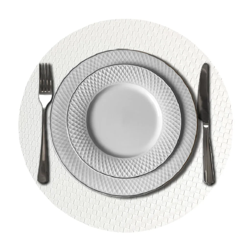 Ver mais imagens de 8 Jogo Americano Redondo Sousplat Mesa Posta Luxo Trm Br