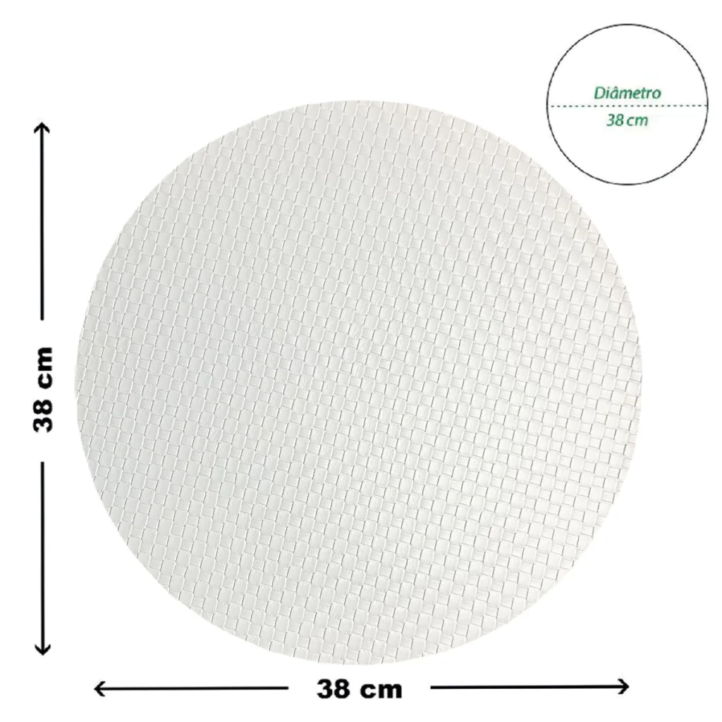 Ver imagem 7 de 8 Jogo Americano Redondo Sousplat Mesa Posta Luxo Trm Br