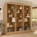 Ver imagem 1 de Estante de Livros 184,5CMX183CM Kit 3 Estantes 5 Prateleiras Office Marrom/Freijó Toq