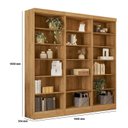 Ver imagem 4 de Estante de Livros 184,5CMX183CM Kit 3 Estantes 5 Prateleiras Office Marrom/Freijó Toq