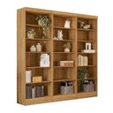 Ver imagem 3 de Estante de Livros 184,5CMX183CM Kit 3 Estantes 5 Prateleiras Office Marrom/Freijó Toq