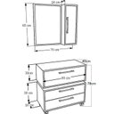 Ver imagem 4 de Gabiente para Banheiro Suspenso 80cm Alice com Balcão 2 Gavetas e Espelheira sem Cuba Marrom/Mel/Arenas