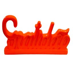 Palavra Gratidão em Cerâmica Decoração de Sala e Escritório - Vermelha - 1 Palavra Gratidão em Cerâmica Decoração de Sala e Escritório - Vermelha - 1