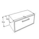 Ver imagem 7 de Gabinete para Banheiro Suspenso 80cm Alice com Balcão 2 Gavetas e Espelheira sem Cuba Marrom/Mel/Grafite