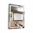 Ver imagem 1 de Espelho Retangular Grande Jateado com Led 60x70 4mm Lapidado, Banheiro, Decoração, Salão, Maquiagem.