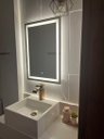 Ver imagem 3 de Espelho Retangular Grande Jateado com Led 60x70 4mm Lapidado, Banheiro, Decoração, Salão, Maquiagem.