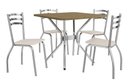 Ver imagem 2 de Conjunto Sala de Jantar Mesa com 4 Cadeiras Estofadas Cromado 885 Kappesberg Crome