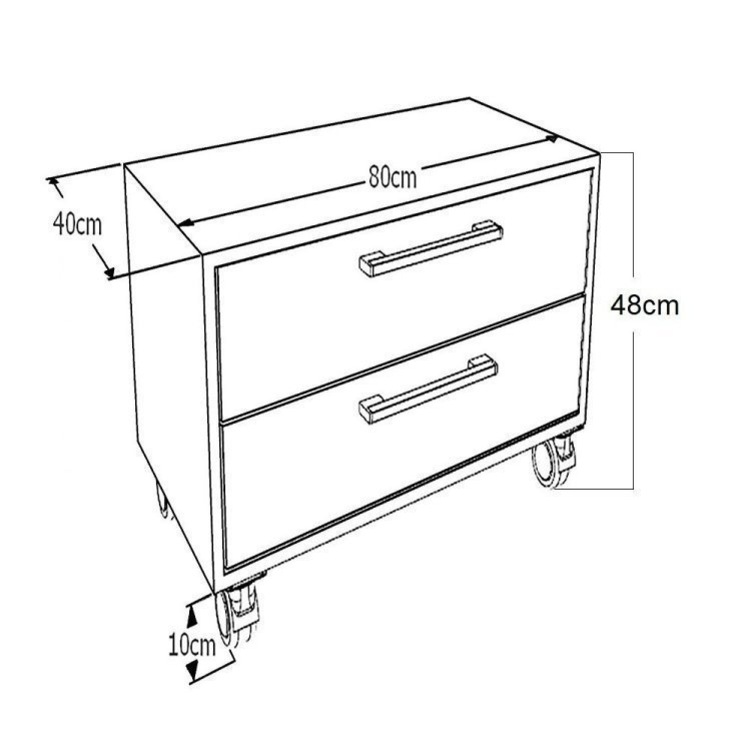 Gabiente para Banheiro Suspenso 80cm Alice com Balcão 2 Gavetas e Espelheira com Cuba Branca - 10