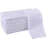 Kit 12 Toalhas Social Bordar Ponto Cruz Escola de Mão Perfeito Estilo Branco - 1