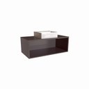 Ver imagem 6 de Gabinete para Banheiro Suspenso 80cm Alice com Balcão 2 Gavetas e Espelheira com Cuba Branca Cinza/Grafite