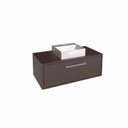 Ver imagem 5 de Gabinete para Banheiro Suspenso 80cm Alice com Balcão 2 Gavetas e Espelheira com Cuba Branca Cinza/Grafite