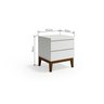 Mesa de Cabeceira 2 Gavetas Fresh - 7