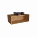 Ver imagem 6 de Gabinete para Banheiro Suspenso 80cm Alice com Balcão 2 Gavetas e Espelheira com Cuba Preta