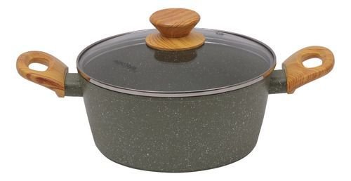 Panela Caçarola Verde 20cm Indução Cerâmico 4mm Style Cook