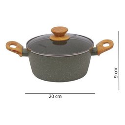 Panela Caçarola Verde 20cm Indução Cerâmico 4mm Style Cook - 2