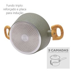 Panela Caçarola Verde 20cm Indução Cerâmico 4mm Style Cook - 6
