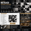Ver imagem 3 de Pastilha de Meta AX14 29,8cm x 29,8cm Colorido/Preto com Cinza Glass Mosaic