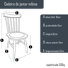 Kit Mesa Madeira Maciça com 4 Cadeiras Resistente Sala de Jantar Cozinha Conjunto Jogo Retangular - 3