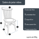 Ver imagem 3 de Kit Mesa Madeira Maciça com 4 Cadeiras Resistente Sala de Jantar Cozinha Conjunto Jogo Retangular