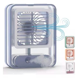 Ventilador Portátil Umidificador Led - 3 Velocidades
