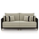 Ver imagem 5 de Sofá 2 Lugares Living 172cm Zoe K04 Veludo Bege/preto - Mpozenato