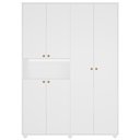 Ver imagem 2 de Guarda Roupa Casal 150cm 6 Portas Vittara Branco a02 - Mpozenato