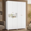 Ver imagem 1 de Guarda Roupa Casal 150cm 6 Portas Vittara Branco a02 - Mpozenato