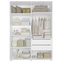 Ver imagem 7 de Guarda Roupa Casal 150cm 6 Portas Vittara Branco a02 - Mpozenato