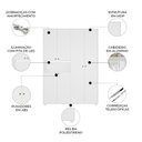 Ver imagem 3 de Guarda Roupa Casal 150cm 6 Portas Vittara Branco a02 - Mpozenato