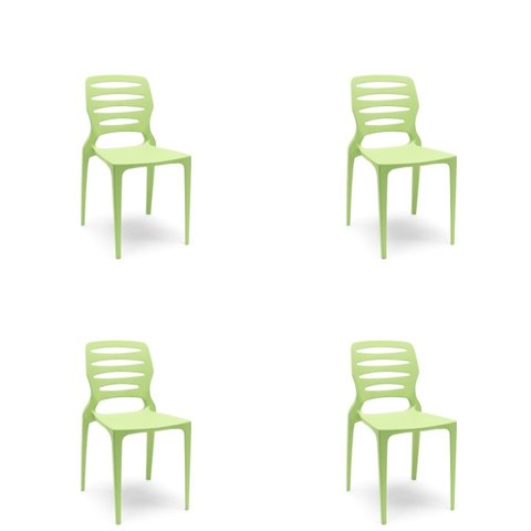 Kit com 4 Cadeiras para Sala de Jantar Ville