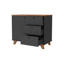 Ver imagem 3 de Balcão Retrô E Versátil Com 1 Porta E 3 Gavetas Lugano