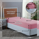 Ver imagem 4 de Lençol Solteiro Aveludado 400 Fios Cama Box e Infantil com Elástico Avulso:rose