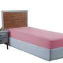 Ver imagem 1 de Lençol Solteiro Aveludado 400 Fios Cama Box e Infantil com Elástico Avulso:rose