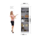 Ver imagem 3 de Guarda-roupa Compacto 2 Portas Mdp Paris