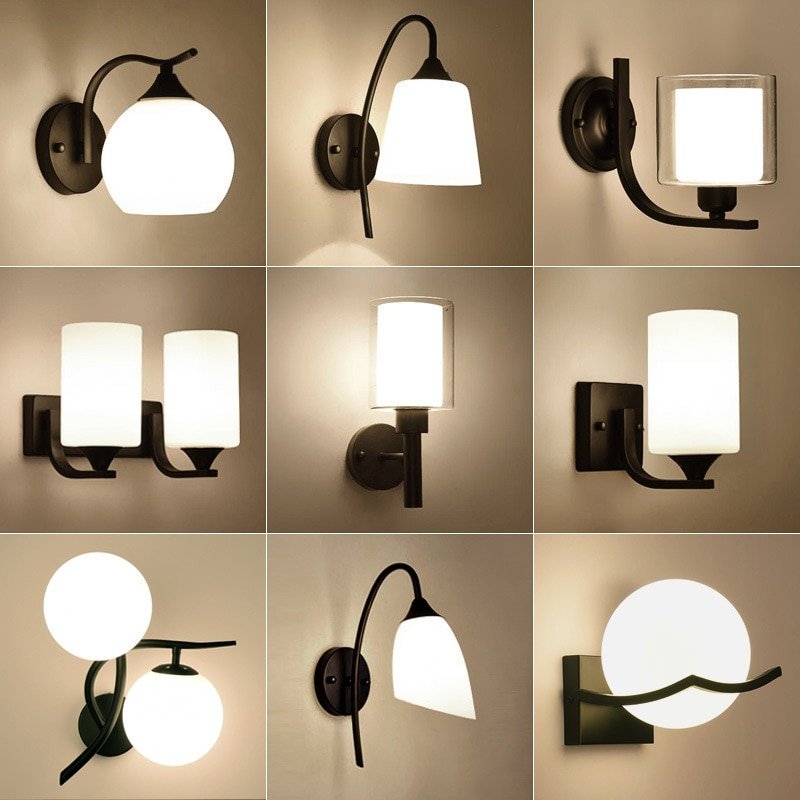 Arandelas Luminária De Parede Interna Abajur De Vidro Moderno Arandelas Luminária De Parede Interna Abajur De Vidro Moderno